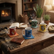 Harry Potter Houses 4x Mugs & Coasters Bundle