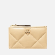 Tory Burch Kira Quilted Pavé Logo Leather Card Case