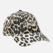Ganni Leopard-Print Organic Cotton-Twill Cap