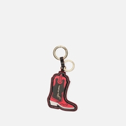 Ganni Western Boot Recycled Leather-Blend Keyring