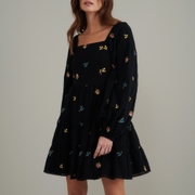 Nobody's Child Whitley Floral-Embroidered Cotton Mini Dress