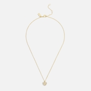 Coach Signature C Pavé Gold-Toned Heart Pendant Necklace
