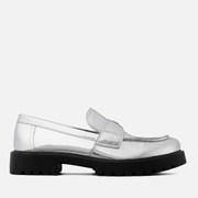 Tory Burch Women's Classic Leather Lug Loafers - Argento