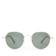 Le Specs Odyssey Gold-Tone Round-Frame Sunglasses