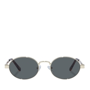 Le Specs Poseidon Deux Gold-Tone Oval-Frame Sunglasses