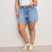 Good American Good 90S Denim Long Shorts