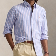 Polo Ralph Lauren Custom Fit Fun Stripe Cotton Long Sleeved Shirt