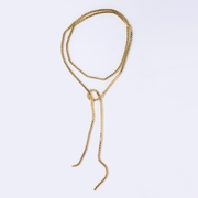 Pearl Octopuss.y Box Chain Rope Gold-Plated Necklace