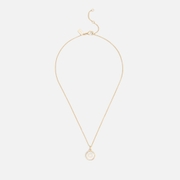 Coach Mop Coin Short Gold-Tone Pendant Necklace