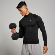 MP Men's Tempo Pillar Graphic Seamless 1/4 Zip - Black