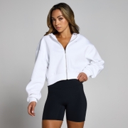 MP Women's Basics Zip Through Cropped Hoodie - White