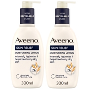 Aveeno Skin Relief Lotion Duo for Intense Hydration 600ml Mega Bundle