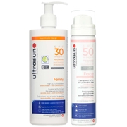 Ultrasun Bundles Duo: Family SPF30 400ml & UV Face & Scalp Mist SPF50 150ml