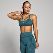 MP Women's Hybrid  Strappy Sports Bra - Rich Teal 