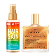 NUXE Huile Prodigieuse Shimmering Multi-Purpose Dry Oil 50ml & 'Sunset Bliss' Hair & Body Fragrance Mist 100ml Bundle