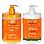 Cantu Shea Butter for Natural Hair Cleansing Cream Shampoo & Hydrating Cream Conditioner Salon Size Duo