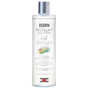 ISDIN Micellar Solution. 4 in 1 Makeup Remover. Cleanses. Tonifies and Hydrates- Suitable for Sensitive Skin (13.5oz)