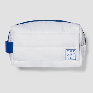 The Outset White Quilted Travel Bag