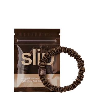 Slip Pure Silk Skinny Scrunchie - Dark Brown