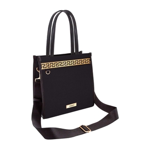 FREE GIFTS Versace Womens Black Canvas Bag