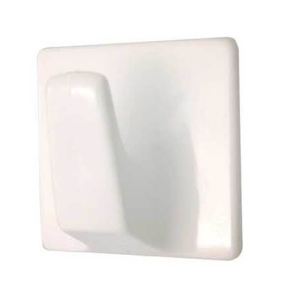 Large Square Self-Adhesive Hook White - 2 Pack