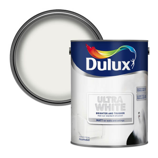 Dulux ultra white matt b&q Clearance