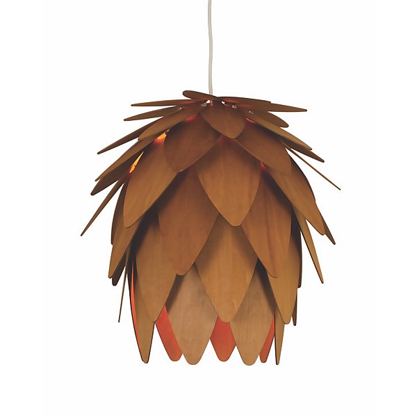 Pasha Pineapple Easy Fit Light Shade Wooden Homebase