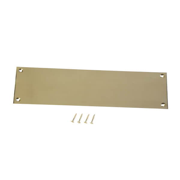 Victorian Polished Brass Push Plate 300 x 75mm Homebase