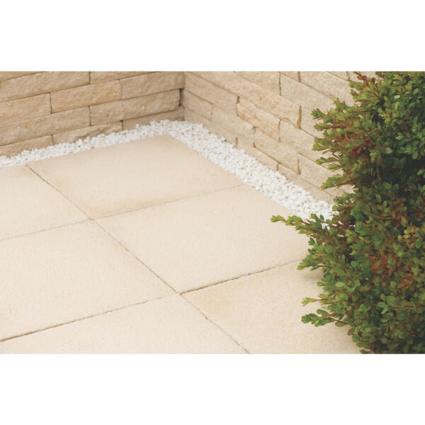 Stylish Stone Cambridge Textured Paving 450x450mm Buff