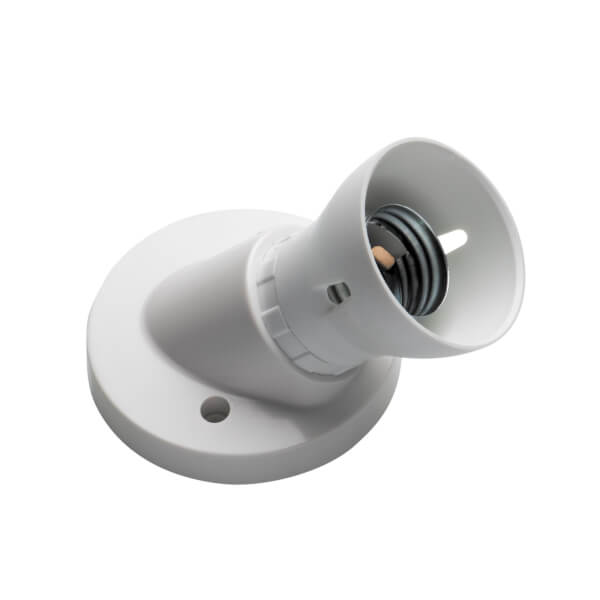 Arlec Angled Batten Screw E27 Lamp Holder White
