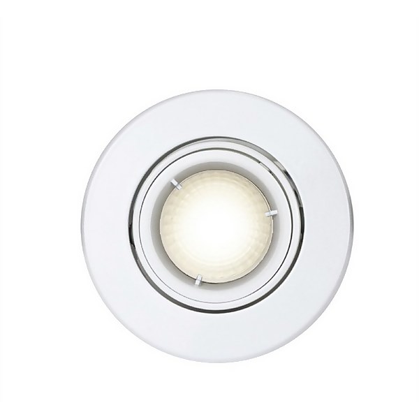 Luceco Lock Ring GU10 IP20 Adjustable Downlight White 3 Pack