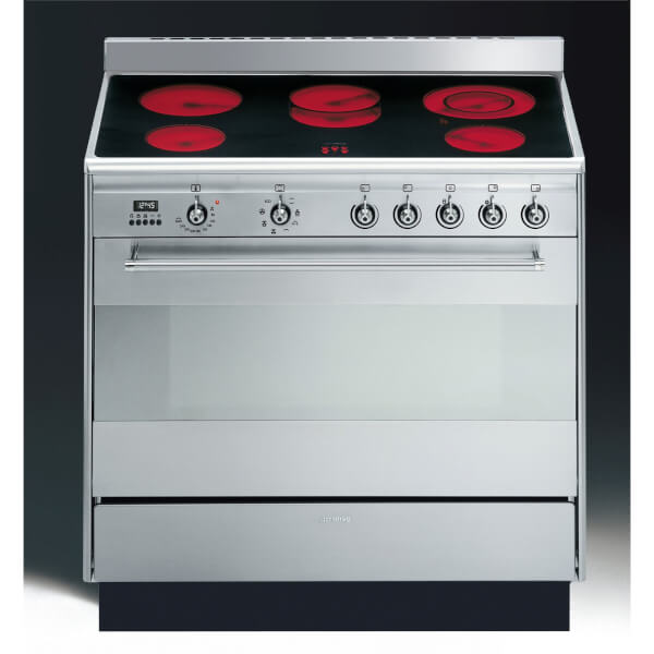 Smeg ceramic sales range cooker