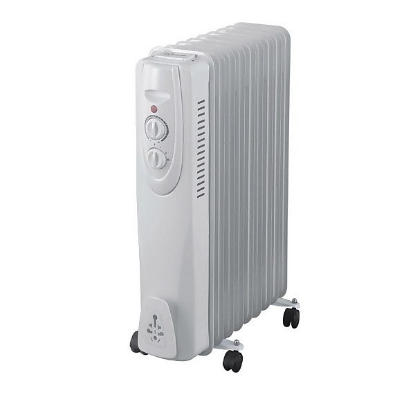 Oil Filled Radiator 2000w - White | Homebase