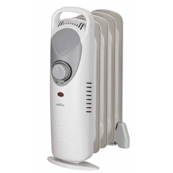 600W 5 Fin Mini Oil Filled Radiator | Homebase