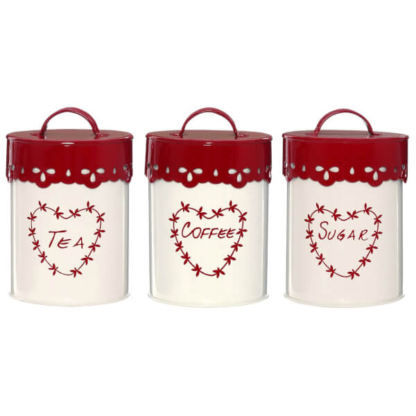 Anglaise Tea, Coffee & Sugar Canister Set | Homebase