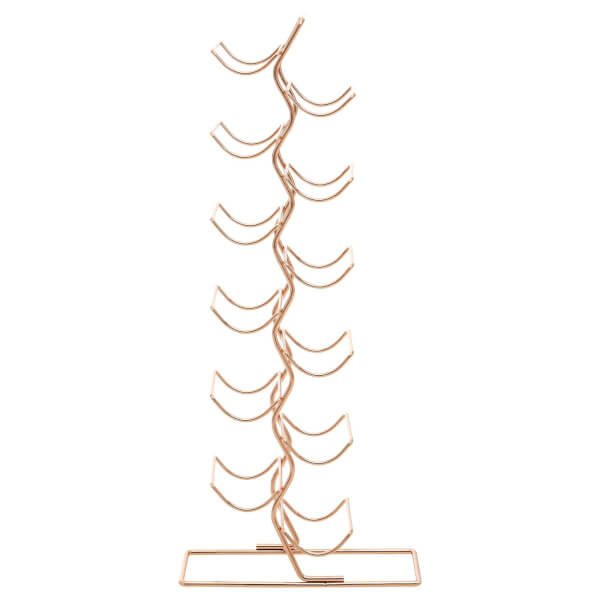 6 Tier Wine Rack with Copper Finish Homebase