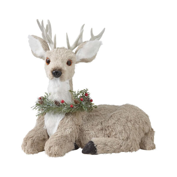 Bristle reindeer christmas decoration clearance