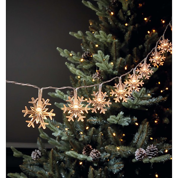 Christmas string lights snowflakes clearance
