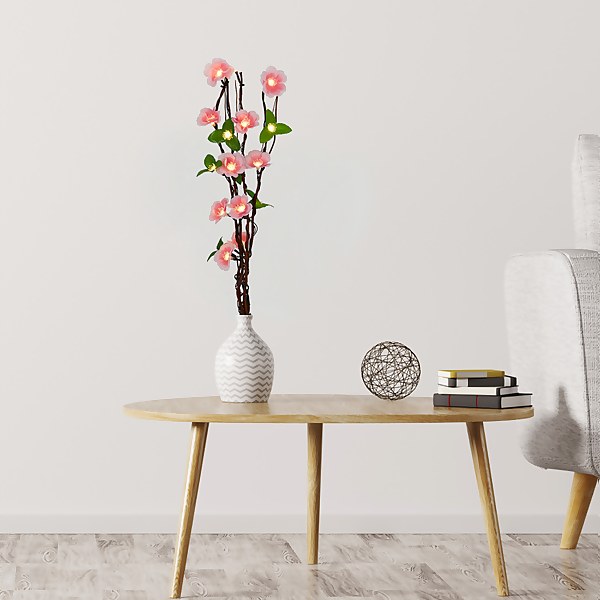50cm Blossom Battery Twig Lights Homebase