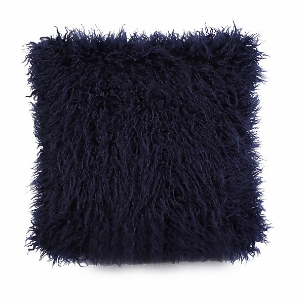 Faux mongolian discount cushion