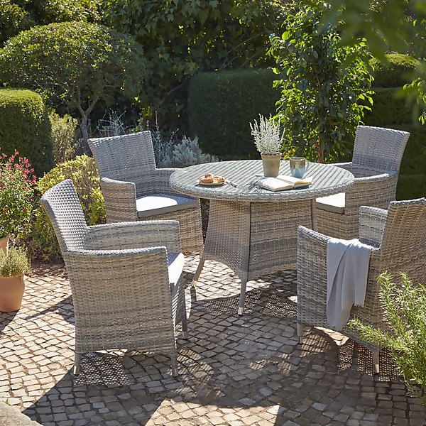 Chester cube rattan hotsell 4 seat set
