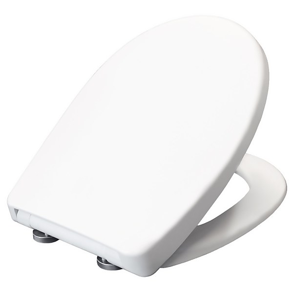 White plastic toilet seat store