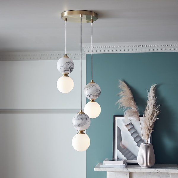 Marble hanging outlet light