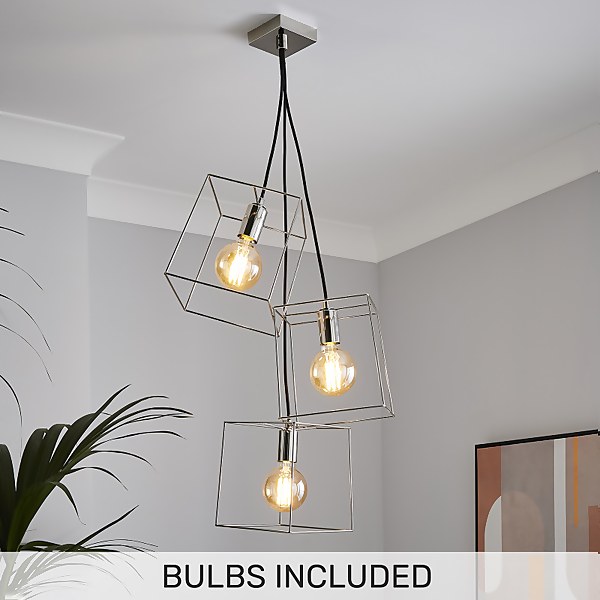 Geometric cluster top pendant light
