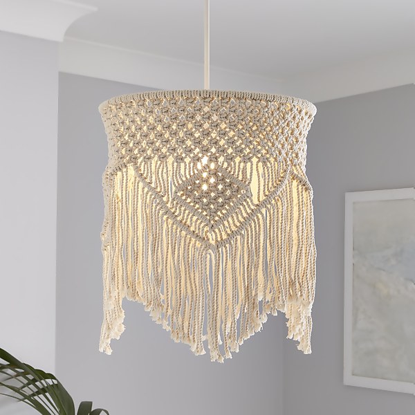 Macrame ceiling light shade new arrivals