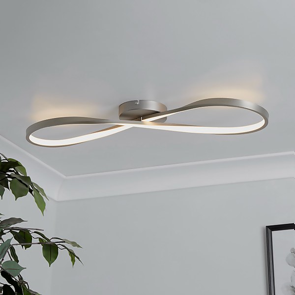 Nickel led store flush ceiling lights