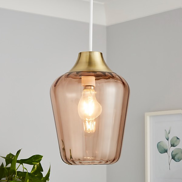 Amber glass clearance light shade