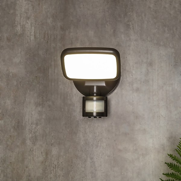 Lynn LED Outdoor Floodlight with PIR Sensor IP65 Dark Grey
