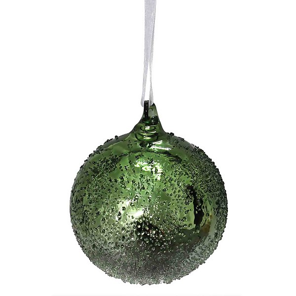 Textured metallic glass ball christmas ornaments clearance