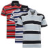 Slazenger Men's Defiant 3 Pack Striped Polo Shirt - Pale Blue/Blue/Red 